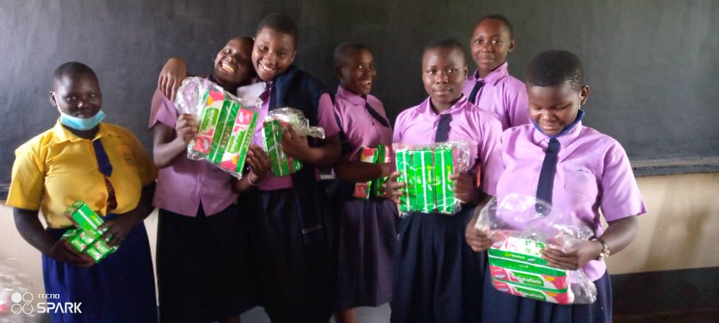 Happy girls with makka pads