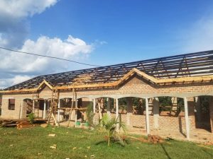 Progress on the classroom building at Brilliant School