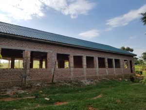 progress on the classroom building at Brilliant School